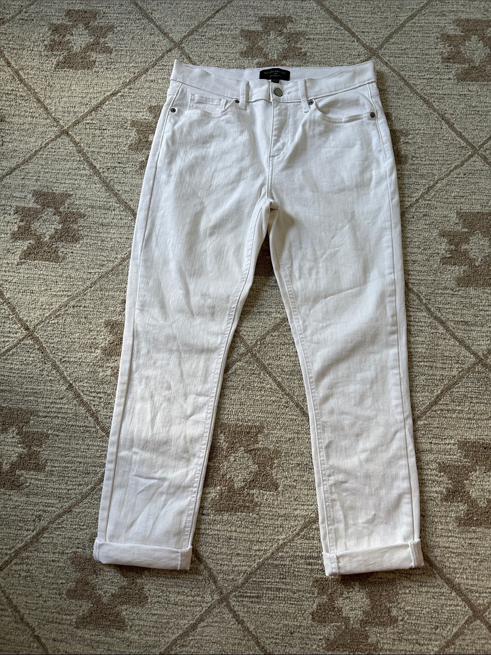 Banana Republic Girlfriend White Jeans